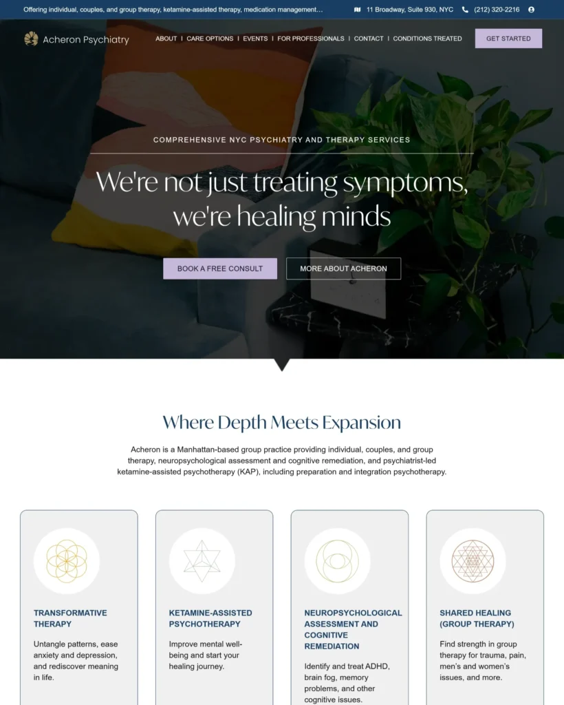 Acheron Psychiatry Website