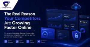 Codeviberz branding displaying growth analytics, SEO metrics, and digital strategy insights
